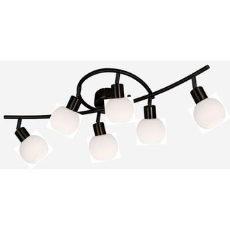 Nowa Lampada Da Soffitto A Led, Lampada Da Soggiorno A 6 Luci, Metallo Nero, L 75 Cm
