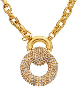 Oscar De La Renta Oscar De La Renta Rhinestone Drop Necklace