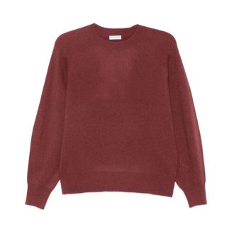 Brunello Cucinelli Kasjmieren trui met ronde hals - Dames - Truien - Rood - Maat: S Kasjmier