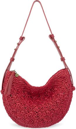 The Sak Tess Shoulder Bag Hand Crochet in Scarlet Primrose Straw at Nordstrom
