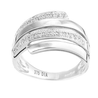 Diamant L'éternel 9ct witgouden ring met 0,08ct diamant