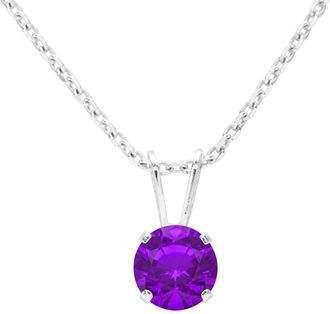 SuperJeweler 3/4 Carat Gemstone Solitaire Pendant Necklace in Gold with Free Chain - Multiple Gemstone Options Available