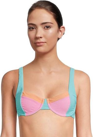 Beach Riot Brooks Top Womens Swimwear Crush Color-Block : SM, Polyester/Spandex