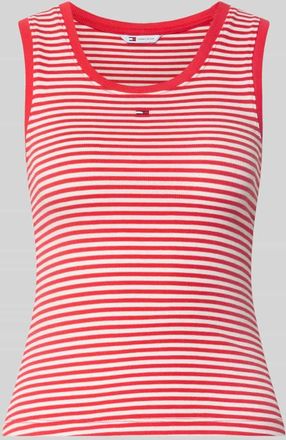 Tommy Jeans Slim Fit Tank Top aus Baumwoll-Mix in Rot, Gr&ouml;&szlig;e XL