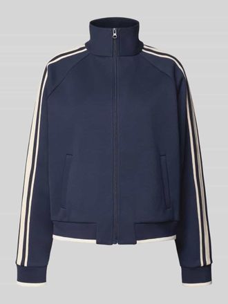 Jake*s Casual Trainingsjacke mit Stehkragen und Eingrifftaschen in Marine, Gr&ouml;&szlig;e XL