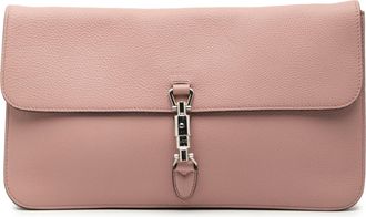 Gucci Pink Pebbled Calfskin Soft Jackie Clutch