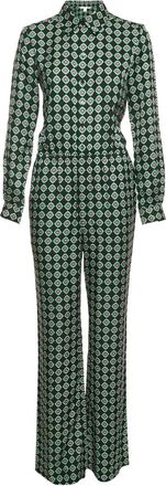 Diane Von F&uuml;rstenberg Tuta intera con stampa geometrica - Nero