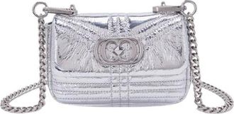 La Carrie Cross Body Bags, female, Gray, Size: ONE SIZE Quilted Leather Chain Crossbody Bag