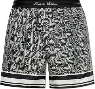 Dolce & Gabbana Zijden shorts - Heren - Korte Broeken - Grijs - XL - Korte Broeken