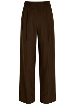 Esse Studios Onus Pleated Woven Trousers - Brown - 10 (UK10 / S)