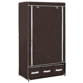 vidaXL Armario De Tela Marr&oacute;n 87x49x159 Cm Vidaxl