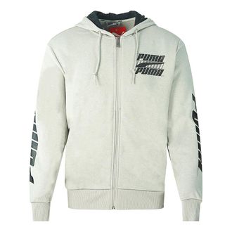 Puma Heren Rebel Bold Volledige Ritssluiting Hoodie (Grijs)