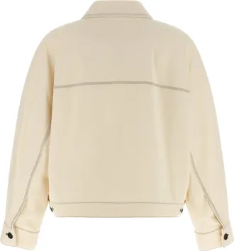 Max Mara Womens Beige Cotton Jacket Clothing