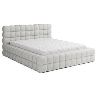 Les Tendances Cama Arc&oacute;n 180x200 Incluido Somier Cloud Bouclette Tejido Blanco