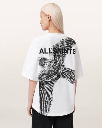 AllSaints Cotton Swoop Amelie Oversized T-Shirt, Size: XS
