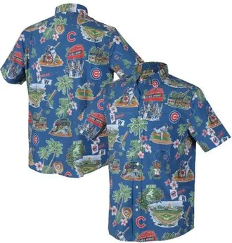 Reyn Spooner Mens Reyn Spooner Royal Chicago Cubs Scenic Tri-Blend Button-Down Shirt at Nordstrom, Size Medium