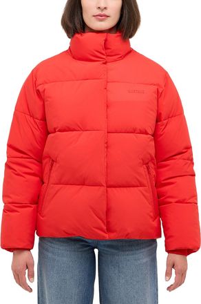 Mustang Outdoorjacke MUSTANG Damen Style Gillian, Damen, Gr. XL, rot, Popeline, 100% Polyester, unifarben, relaxed fit, Jacken Outdoorjacke