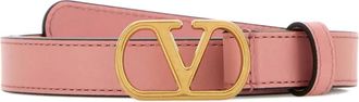 Valentino Garavani Cintura Vlogo in pelle - Rosa