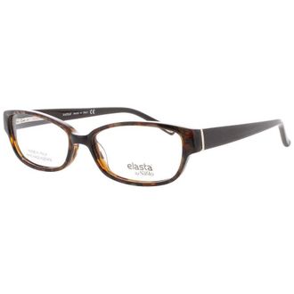 Elasta Unisex Tortoise Rectangular Eyeglass Frames Elasta-E-5796-Jsn-51