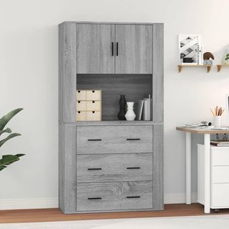 Berkfield Home Highboard Grey Sonoma Engineered Wood