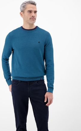 Lerros Strickpullover LERROS Herren Strickpullover in Twist-Struktur, Herren, Gr. 3XL, swedish blau, 100% Baumwolle, Rundhals, Pullover Strickpullover, Rundh