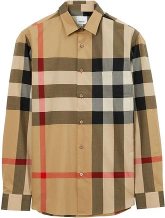 Burberry Beige Check Motif Shirt