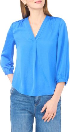 Vince Camuto Rumpled Satin Top in Blue Jay at Nordstrom Rack, Size X-Large