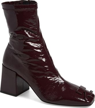 Courr&egrave;ges Re-edition Vinyl Ankle Boot in Burgundy at Nordstrom, Size 39