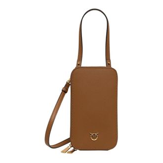 Pinko Zip-Around Smartphone Case - Dames - Telefoonaccessoires - Bruin - ONE Size - Katoen - Accessoires