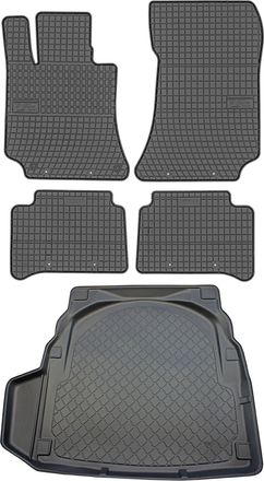 OEM Juego De Alfombrillas De Goma Para Coche Y Maletero Para Mercedes Clase E W212 Sed&aacute;n (marzo De 2009 A Marzo De 2016)