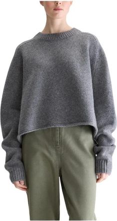 Bellerose Amecro K1584U - Dames - Ronde hals truien - Grijs - S/M - Wol - Truien & Vesten