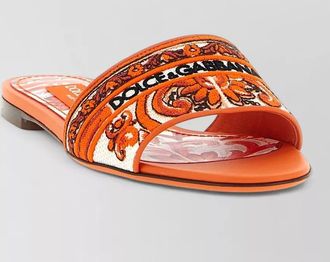 Dolce & Gabbana embroidered slides