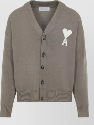 Ami ribbed v-neck cardigan