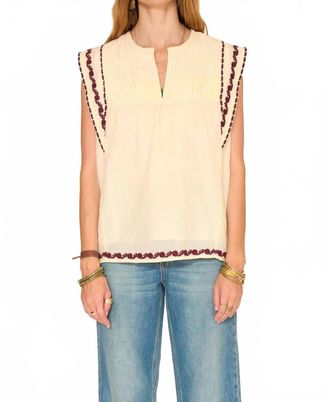 Mkt studio Holia Embroidered Top In Natural
