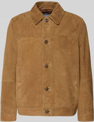 Mc Neal Jacke mit seitlichen Eingrifftaschen in Hellbraun, Gr&ouml;&szlig;e XXL