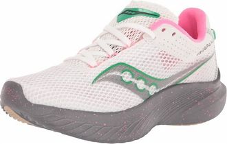Saucony Womens Kinvara 14 Running Shoes In White/gravel
