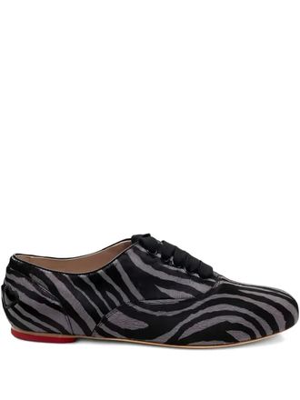 Hogan Zebra-Print Lace-Up Sneakers