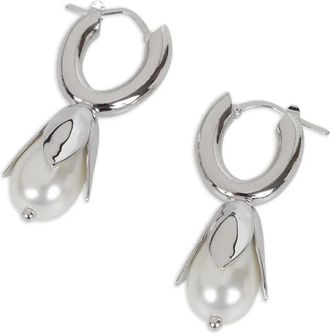 Simone Rocha Oorringen met bloem - Zilver