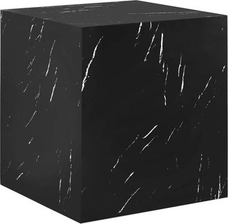 TecTake Mesa de centro, MDF aspecto marmol, carga 45 kg, 45x45x50 cm, negro