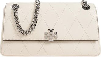 Tory Burch Tassen, Dames, Beige, ONE Size, Leer, Charlie Small Shoulder Bag