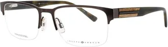 Joseph Abboud Mens Gunmetal Rectangular Eyeglass Frames Ja4088