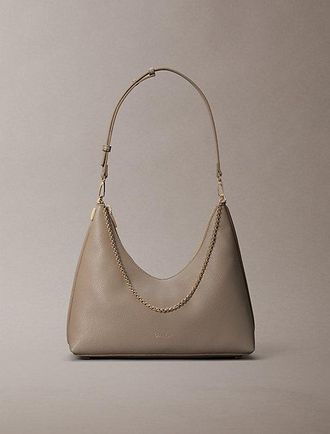 Calvin Klein Hobo bag van grove textuur met ketting