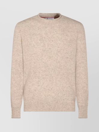 Brunello Cucinelli ribbed crewneck sweater with soft texture