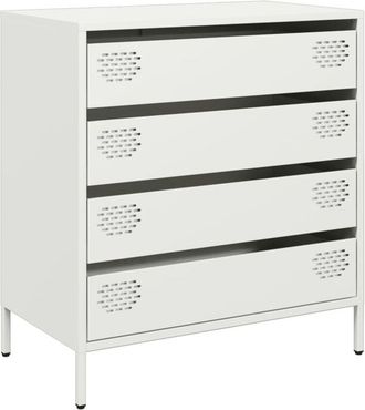 vidaXL Sideboard White 68x39x73.5 cm Cold-rolled Steel Vidaxl
