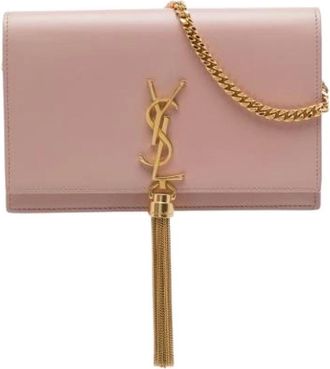 Saint Laurent Pre-owned Kate Wallet on Chain - Dames - Vintage Schoudertas - Roze - ONE Size - Leer - Vintage