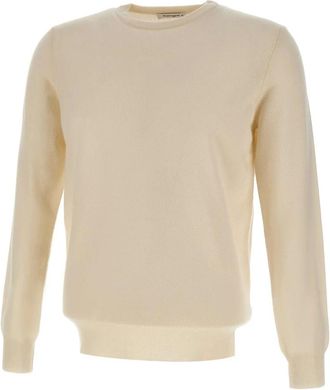 KANGRA Trui met ronde hals - Heren - Ronde hals truien - Wit - S - Wol - Truien & Vesten