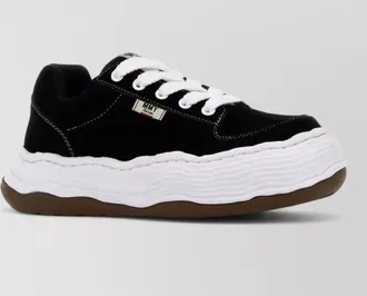 Miharayasuhiro velvet low-top sneakers