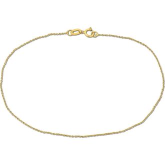 Delmar 14K Yellow Gold Diamond Cut Cable Chain Bracelet at Nordstrom Rack