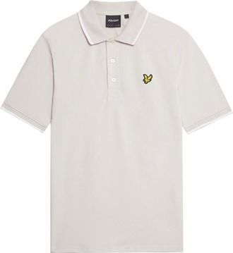Lyle & Scott Tops, Heren, Roze, L, Katoen, Piqué Polo Shirt met Bies