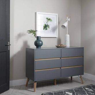 N&ouml;a & Nani Otto Chest of Drawers 6 Drawer in Silk Grey